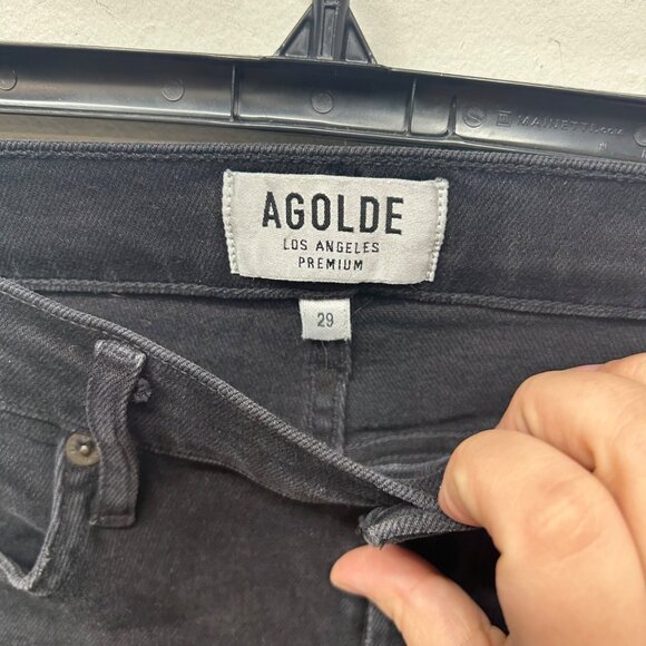 Agolde Sophie High-Rise Ankle Skinny Jeans Distressed Hem Size 29 - Picture 2 of 11